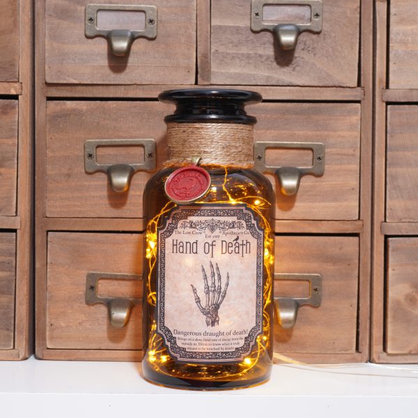 Lamp Light Hand Of Death Potion Poison Brown Reagent Apothecary Bottle 500ml